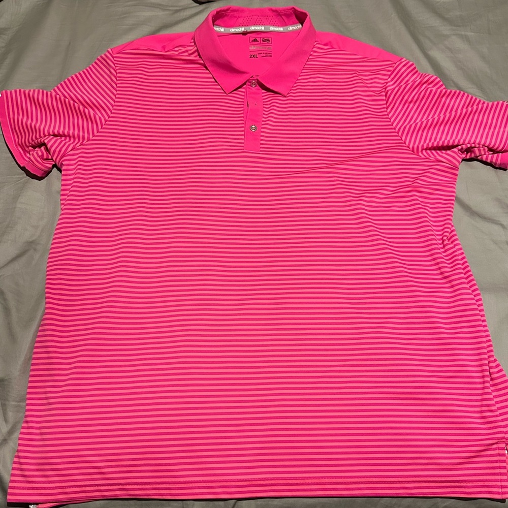 Adidas Climachill XXL Stripped Pink Shirt